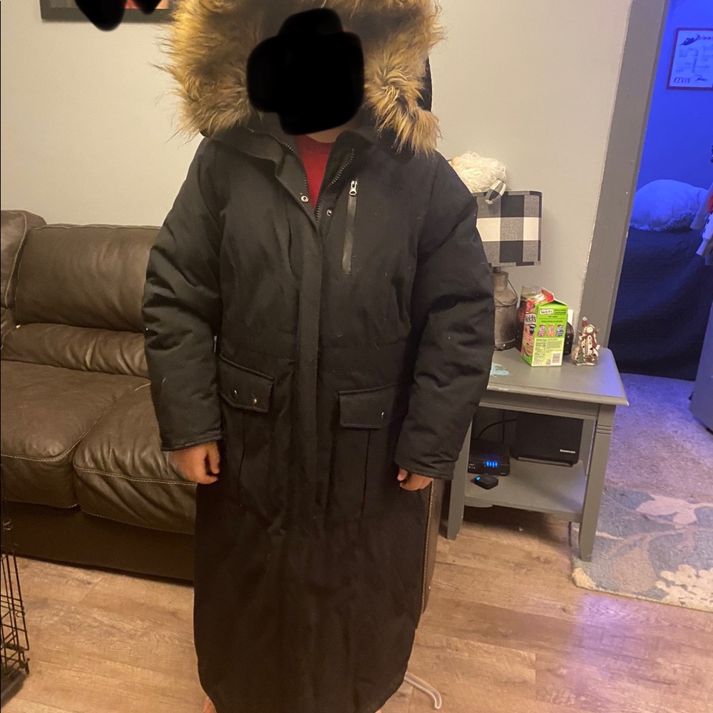 Heavy Fur Hooded Winter Coat Gem